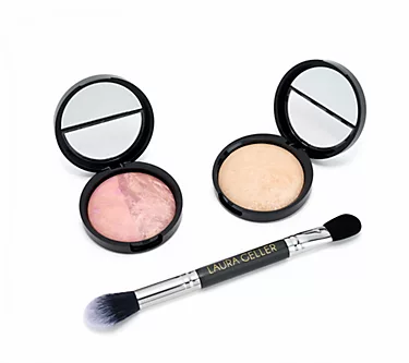 Laura Geller Super-Size Blush Highlighter Set with Brush