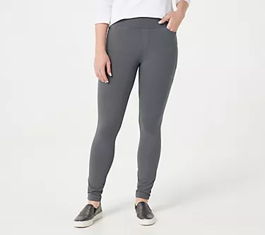 Susan Graver Weekend Petite Premium Stretch Ankle Leggings