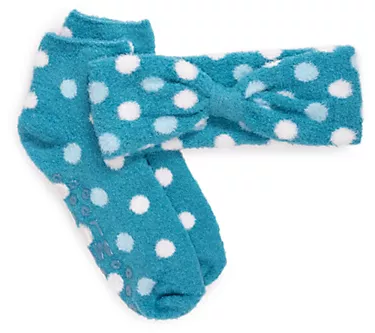 MUK LUKS Women's Aloe Infused Sock and HeadbandSet