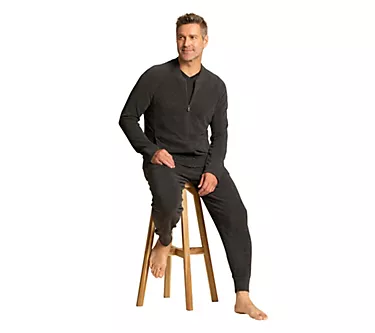 Barefoot Dreams Men's CozyChic Ultra Lite Zip-Front Jacket