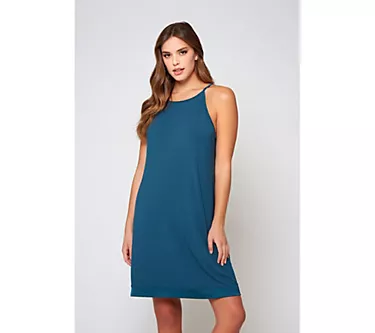 iCollection Knit Lounge Dress with Tie Back Detail