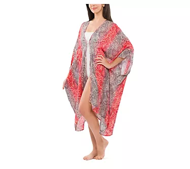 Patricia Nash Short Ruana Beach Cover-Up in Greek Ombre
