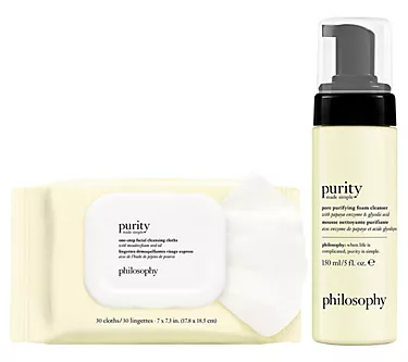philosophy home & on-the-go skin purifying set
