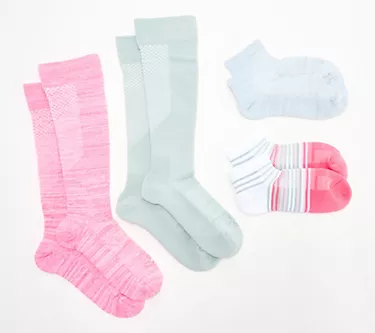 Tommie Copper S/4 Compression Ankle & Over the Calf Socks