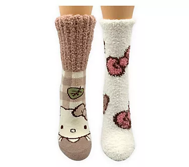 Ladies' Set of 2 Fall Fun Cozy Character LoungeSocks