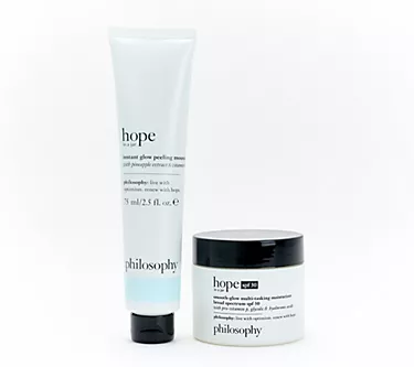 philosophy hope spf30 moisturizer 2oz & facial peeling mousse