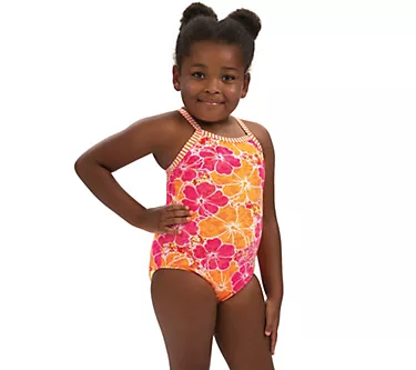 Dolfin Little Dolfin Toddler Hula Girl Print 1-Piece Swimsuit