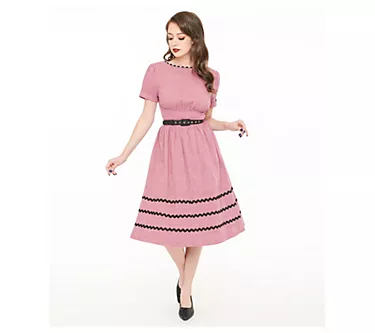 107267-unique-vintage-berry-black-cotton-swing-dress-1.webp