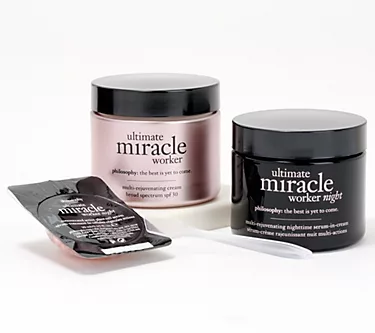philosophy ultimate miracle worker am & pm 2oz moisturizer set
