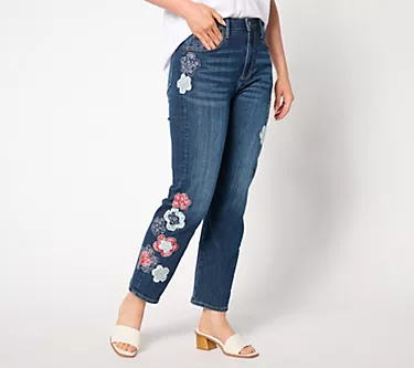 Driftwood Jeans Petite Royce Straight Ankle- American Bandstand