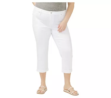 Silver Jeans Co. Plus Elyse Mid Rise Capri _WVS658