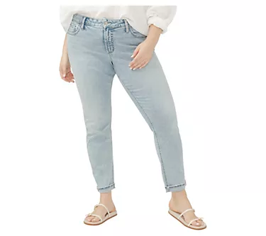 Silver Jeans Co. Plus Girlfriend Mid Rise SlimJeans _SIA297