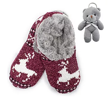 MinxNY Faux Fur Moose Slippers Infused w/ Neroli & Shea Butter