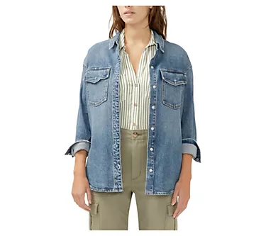 Silver Jeans Co.  Women's Denim Shacket_DM290