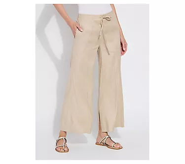 Lysse New York Nixie Drawstring Linen Wide LegPant