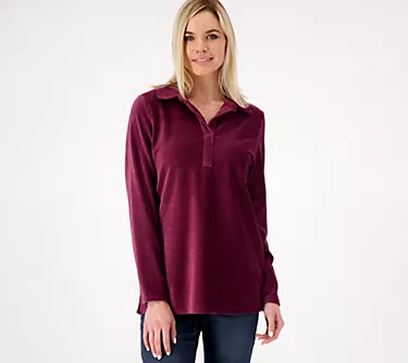 Belle by Kim Gravel Corduroy Pop Over Tunic