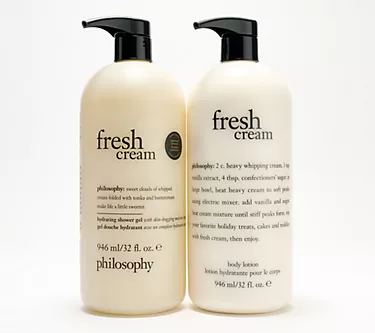 philosophy super-size shower gel and body lotion body care set