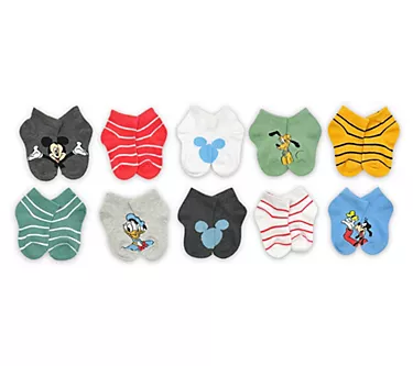 Disney Toddler Mickey & Friends Set of 10 Shorty Socks