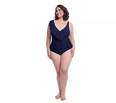 Tutti Frutti Full Figure Ruffle Surplice 1PC