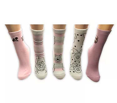 Winnie The Pooh Ladies' Set of 5 Character Capri Sock Set