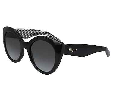 Ferragamo Women's Wide Temple Butterfly Sunglasses