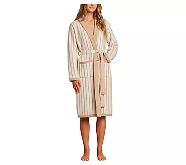 Barefoot Dreams CozyChic Cotton Pinstripe Robe