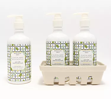 Beekman 1802 Goat Milk Hand Wash and Lotion Ceramic Caddy Auto-Delivery
