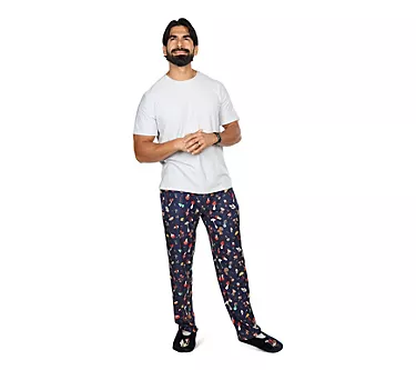 Memoi Men's PJs in a Pouch Mushroom Pajama Set