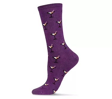 Memoi Women's Martini Cashmere Blend Crew Socks