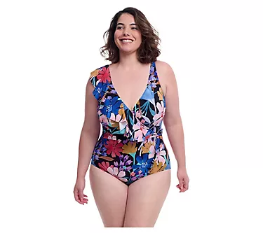 Melody Full Figure Ruffle Surplice 1PC