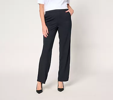 Isaac Mizrahi Live! Petite Go To Knit Straight-Leg Pants
