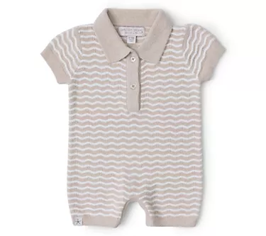 Barefoot Dreams CozyChic Ultra Lite Wavy Baby Onesie