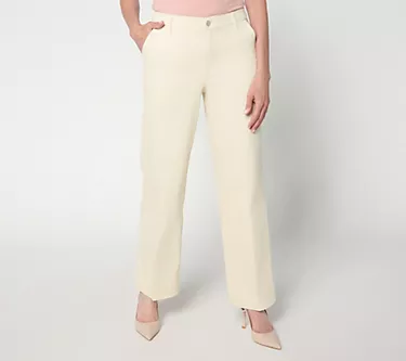 Susan Graver Petite Stretch Denim Trouser Jean