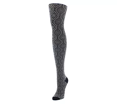 Memoi Women's Trellis Pattern Cotton Blend Sweater Tights