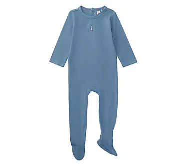 MiniMoi Boys' Solid Footie with Printed Lighthouse