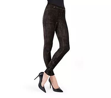 Memoi Wide-Rib Stretch Corduroy Leggings