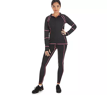 Memoi Solid Jacket w/ Neon Stitching