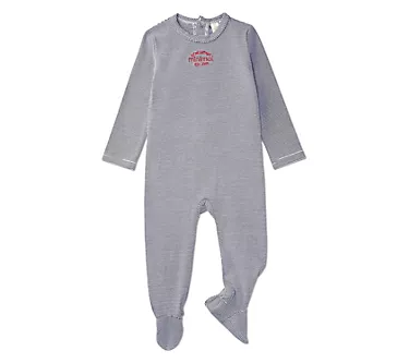 MiniMoi Boys Striped Footie