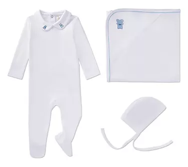 MiniMoi 3pc Baby 100% Pima Cotton Footie Set