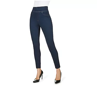 Memoi Cotton Blend Denim Shaping Jean Leggings