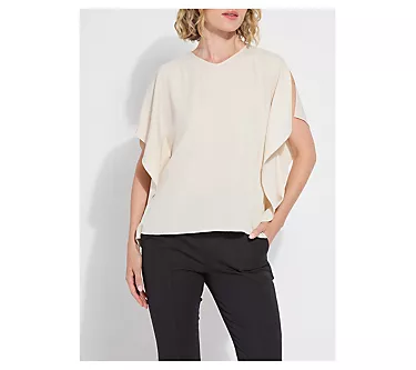 Lysse New York Carmen V Neck Scarf Top