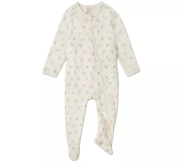 MiniMoi Baby and Toddler Love is Home Zip Footie