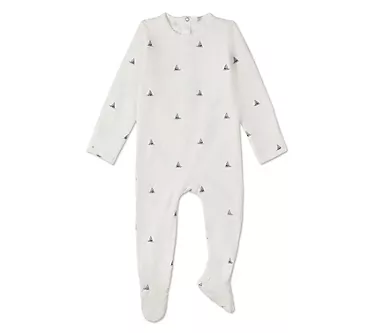 MiniMoi Boys Little Sailboats Cotton Footie