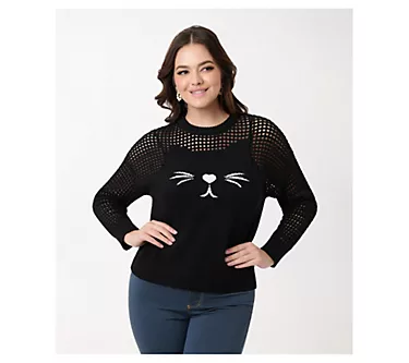 123558-unique-vintage-black-cat-open-weave-sweater-1.webp