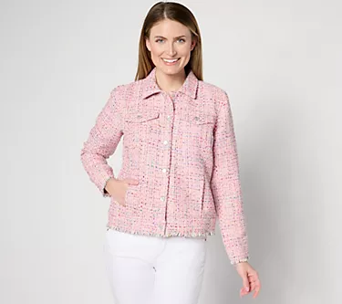 Belle by Kim Gravel Girl Boss Boucle Rainbow Jacket
