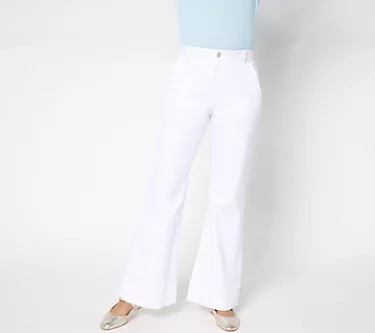 Me by Jennie Garth Regular Piece Dye Full Length Flare Jeans