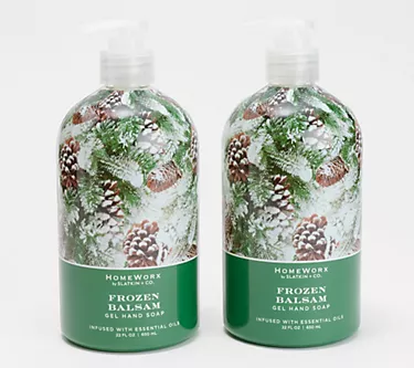 HomeWorx by Slatkin + Co. S/2 22oz Frozen Balsam Hand Soaps