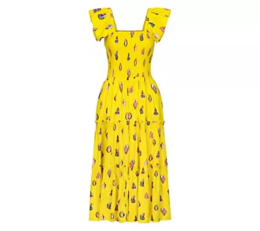 Sunshine Tienda Printed Tiered Rio Midi Dress