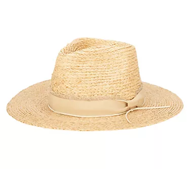 San Diego Hat Co. Raffia Braid Fedora with Mixed Band