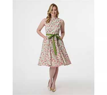129321-unique-vintage-1950s-pink-gr-een-floral-cott-on-swing-dress-1.webp